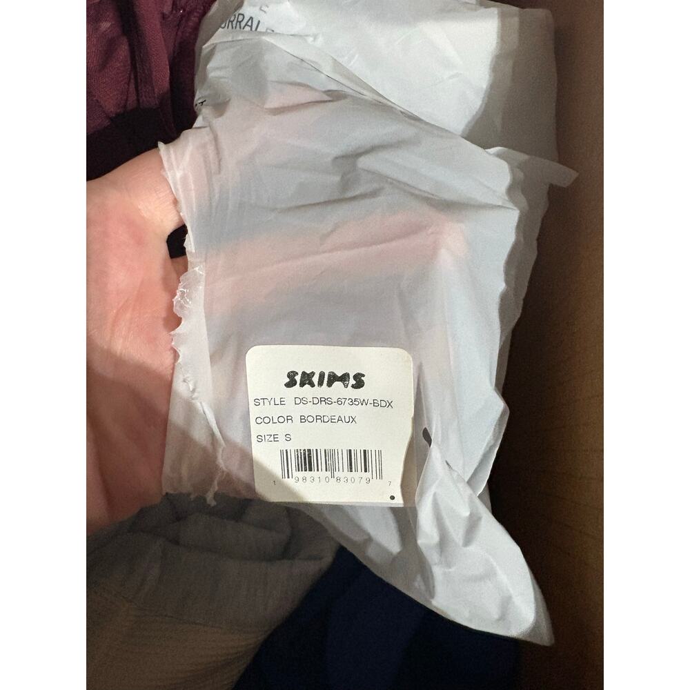 SMALL SKIMS Soft Lounge Slip Dress Bordeaux - Picture 2 of 3